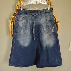 Anthropologie Pilcro & the letterpress A-line Denim Skirt Women Size 6
